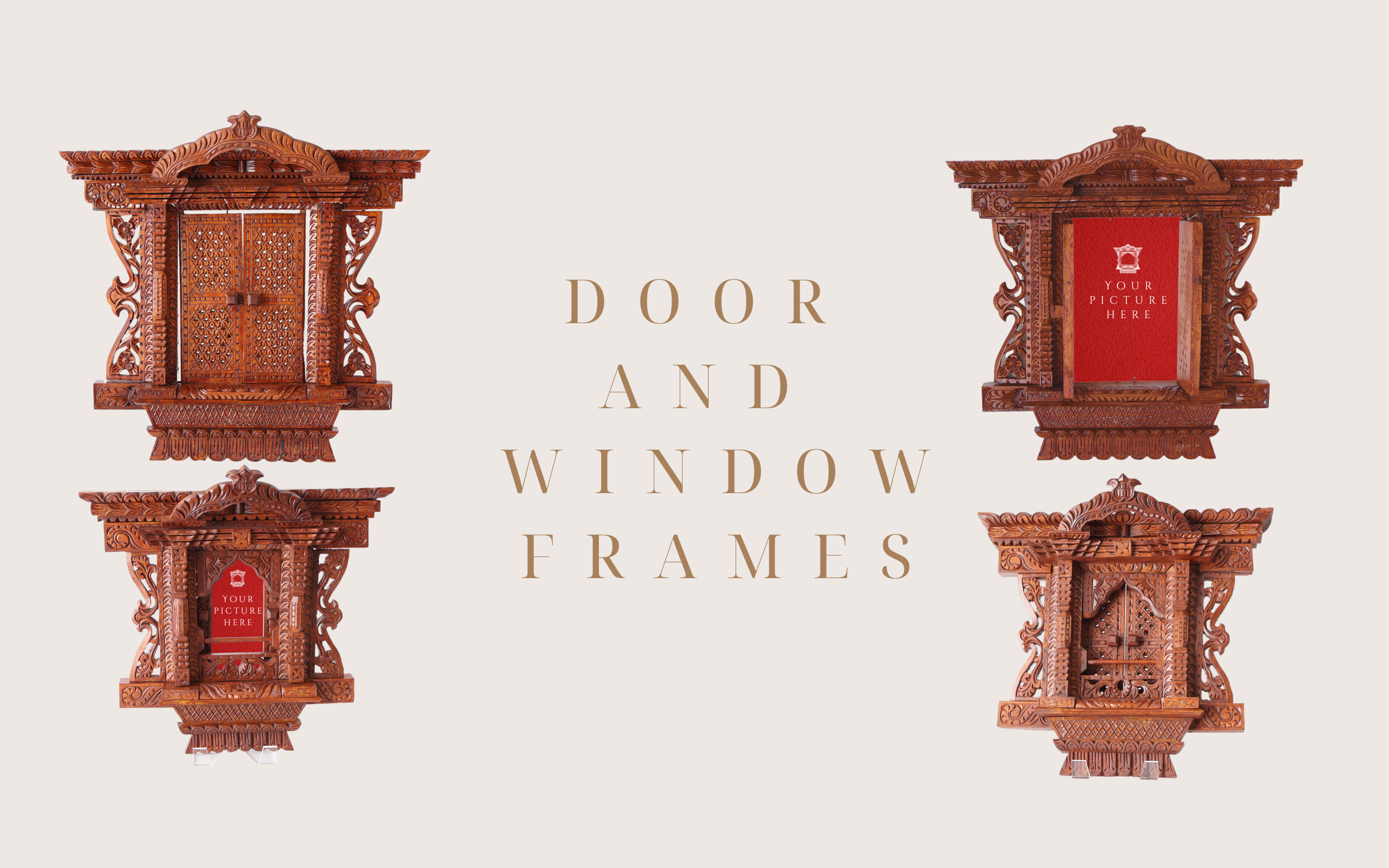 Handmade unique style wood frame that opens and closes. Ideal for displaying special pictures