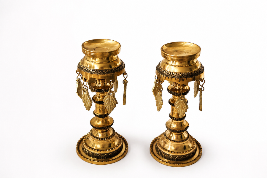 Nepalese Brass Oil Lamps (Panas) from Nepal 