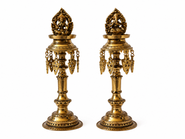 Nepalese Brass Oil Lamps (Panas)  Nepal 