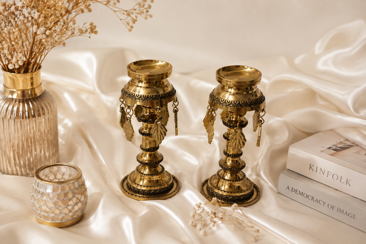 Nepalese Brass Oil Lamps (Panas) from Nepal 