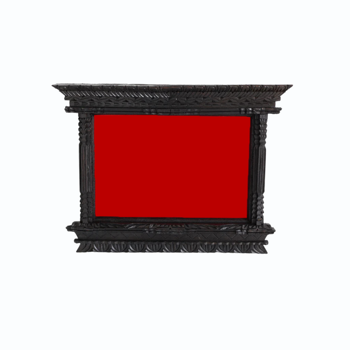 Everest Heritage A4 handcrafted wooden frame with intricate Nepalese carvings, perfect for certificates and photos.